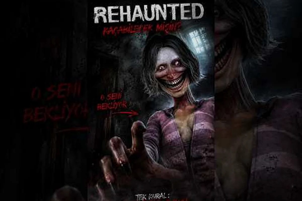 Rehaunted painting puzzle: symbols, mirror, and bookshelf steps
